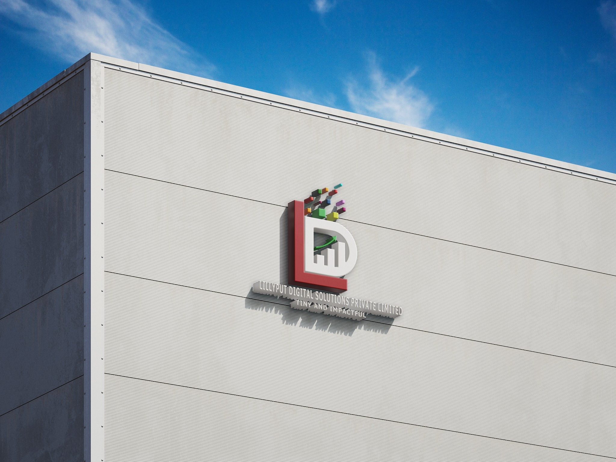 Lillyput Digital Solutions company logo displayed on an office building